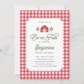 On the Farm Birthday Invitation 案内状 (正面)