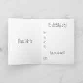 On the Farm - Sird Birthday Party Invitation 招待状 (内部)