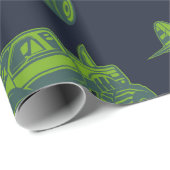 On the Go Blue & Green Moving Vehicle Boys ラッピングペーパー (ロールコーナー)