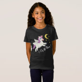 On the Moon - Magisches Einhorn T-Shirt für Träume Tシャツ (正面フル)