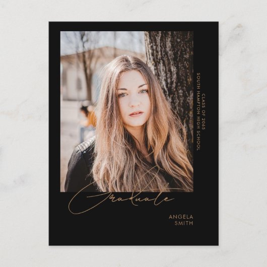 On the move Photo Black卒業発表 ポストカード (正面)