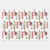 On the Naughty List and I Regret Nothing Funny Dog ラッピングペーパーシート (正面2)