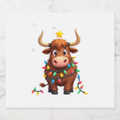 On The Naughty List And Reget Nothing Christmas Hi スパークリングワインラベル (シングルラベル)