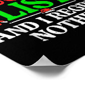 On The Naughty List I Regret Nothing Funny Christm ポスター (角)