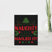 On The Naughty List Nailed It Christmas  カード (正面)