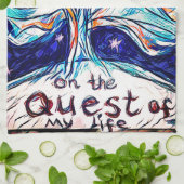 On the Quest of My Life - Tree - Stars キッチンタオル (折り畳み)