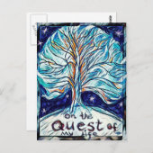 On the Quest of My Life - Tree - Stars ポストカード (正面/裏面)