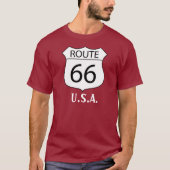 On the Road Again – アメリカTシャツ – Route66-カスタムT Tシャツ (正面)