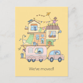 On the Road Family Camping Trailer - New Address 案内ポストカード