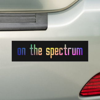 On The Spectrum, Black & Rainbow, Autism Awareness バンパーステッカー