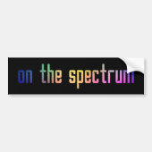 On The Spectrum, Black & Rainbow, Autism Awareness バンパーステッカー (正面)