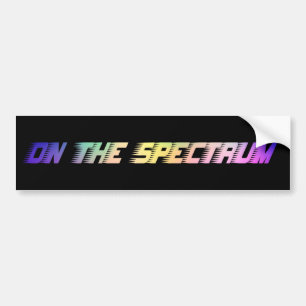 On The Spectrum, Black & Rainbow, Autism Awareness バンパーステッカー