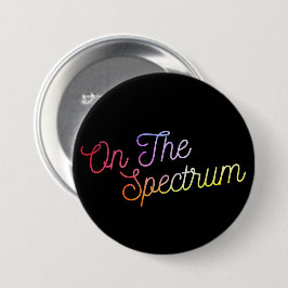 On The Spectrum, Black & Rainbow, Autism Awareness 缶バッジ