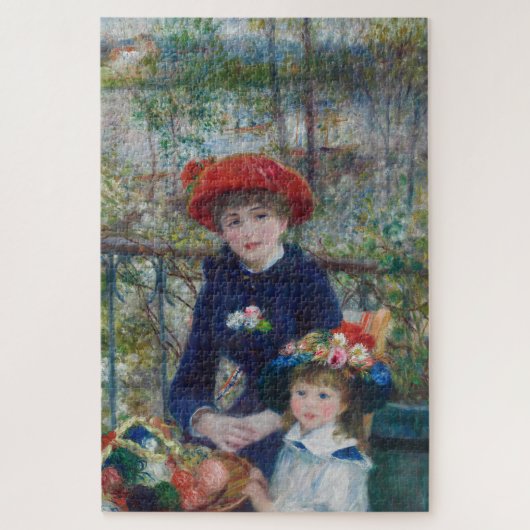 On the Terrace, Impressionist Portrait, Renoir ジグソーパズル (縦)