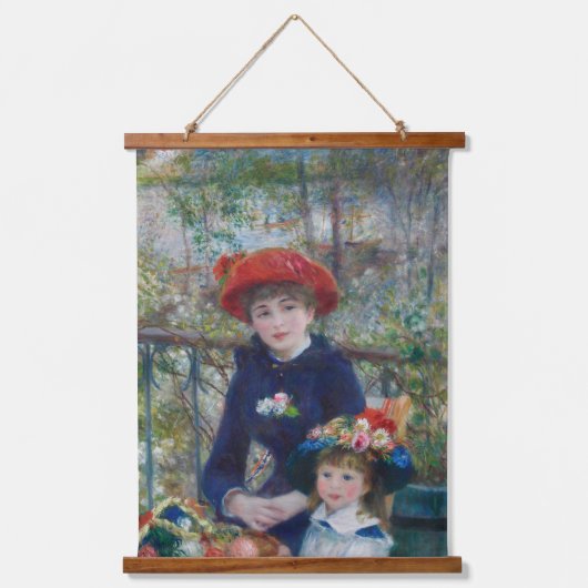On the Terrace, Impressionist Portrait, Renoir 吊り下げ型タペストリー (正面)