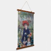 On the Terrace, Impressionist Portrait, Renoir 吊り下げ型タペストリー (傾斜あり)