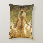 On The Thames by James Tissotヴィンテージ現実主義 アクセントクッション (裏面(縦))