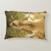 On The Thames by James Tissotヴィンテージ現実主義 アクセントクッション (裏面)