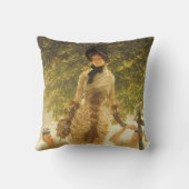 On The Thames by James Tissotヴィンテージ現実主義 クッション (裏面)