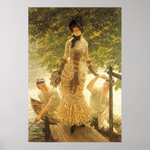 On The Thames by James Tissotヴィンテージ現実主義 ポスター