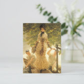 On The Thames by James Tissotヴィンテージ現実主義 ポストカード (スタンド正面)