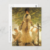 On The Thames by James Tissotヴィンテージ現実主義 ポストカード (正面/裏面)