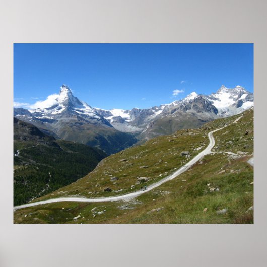 On the trail, Matterhorn View, Swiss Alps ポスター (正面)