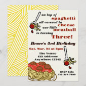 On Top of Spaghetti, Meatball Three, 3rd Birthday 招待状 (正面/裏面)