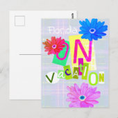 "On Vacation" 80s Retro ポストカード (正面/裏面)