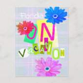 "On Vacation" 80s Retro ポストカード (正面)