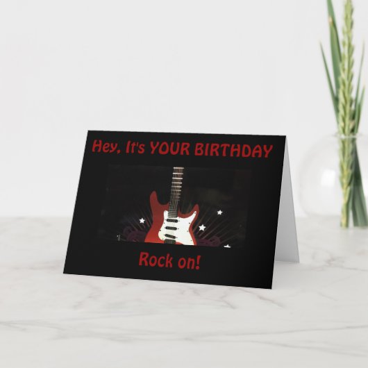 ON YOUR BIRTHDAY=ROCK ON FOR YOU *STILL ROCK!* カード (正面)