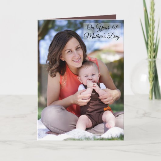 On Your First Mother's Dayの写真とカスタム文字 シーズンカード (正面)