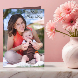 On Your First Mother's Dayの写真とカスタム文字 シーズンカード