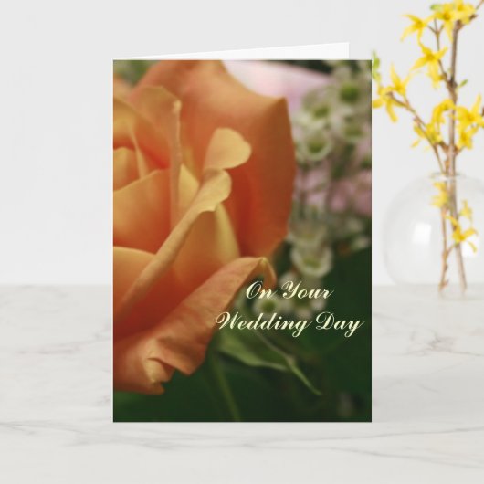 On Your Wedding Day Greeting Card カード (黄色い花)