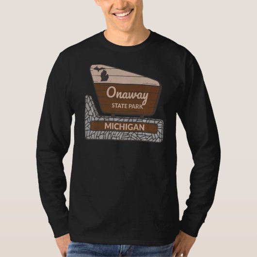 Onaway State Park Michigan MI Welcome Sign Vacatio Tシャツ (正面)
