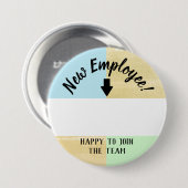 Onboardingの新しい従業員の歓迎の名前ボタン 缶バッジ (正面&裏面)