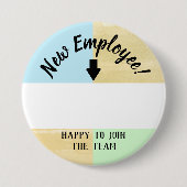 Onboardingの新しい従業員の歓迎の名前ボタン 缶バッジ (正面)