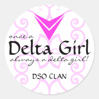 「Once a Delta Girl」ステッカー ラウンドシール