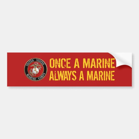 Once a Marine バンパーステッカー (正面)