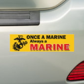 Once a Marine Always a Marine Bumperステッカー バンパーステッカー (車上)