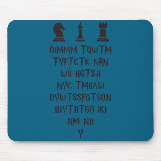 Once I Make My Move Acronym Wizard Chess Funny Des マウスパッド (正面)