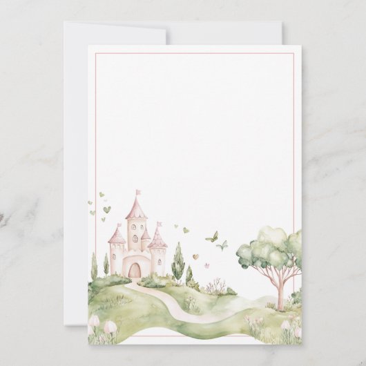 Once On a Baby Showerプリンセス招待状 招待状 (裏面)