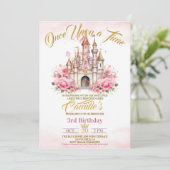 Once On a Timeプリンセス城の誕生日 招待状 (スタンド正面)