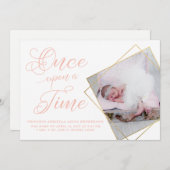 Once On A Timeプリンセス誕生の発表 案内状 (正面/裏面)