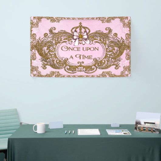 Once On a Timeプリンセス誕生日パーティー 横断幕 (トレードショー)