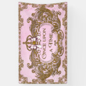 Once On a Timeプリンセス誕生日パーティー 横断幕 (縦)