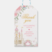 Once On a Timeプリンセス誕生日メッセージカード ギフトタグ (正面)