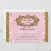 Once On a Timeプリンセス誕生日 招待状 (正面)