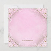 Once On a Timeプリンセス1st誕生日 招待状 (裏面)