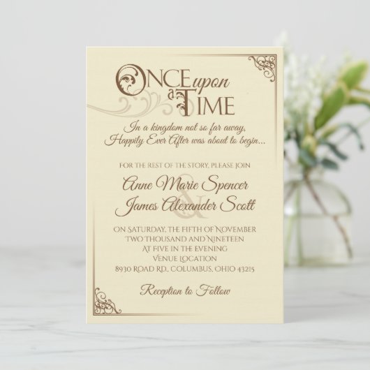 Once On a Time結婚式招待状 招待状 (スタンド正面)